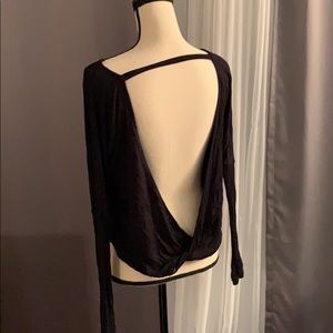 Open back long sleeve